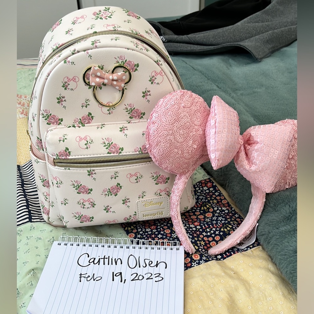 Loungefly Disney Minnie Mouse Flower Floral Mini Backpack